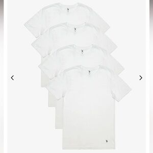 U.S. Polo Assn. White Crew Neck Undershirts - 4 Pack